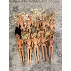 1966 Vintage Naked Barbie Doll‎ Lot Of 10. 9 are Articulated